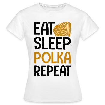 Drôle de dicton polka - T-shirt Femme - blanc - Devant - AI Model Female 172 dark (172cm)