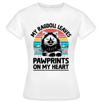 My Ragdoll Leaves Pawprints On My Heart Ragdolls C - Women's T-Shirt - white - Front - AI Model Female 172 dark (172cm)