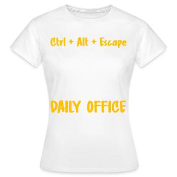 Humour de bureau - T-shirt Femme - blanc - Devant - AI Model Female 172 dark (172cm)
