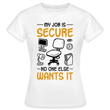 Humour de bureau - T-shirt Femme - blanc - Devant - AI Model Female 172 dark (172cm)