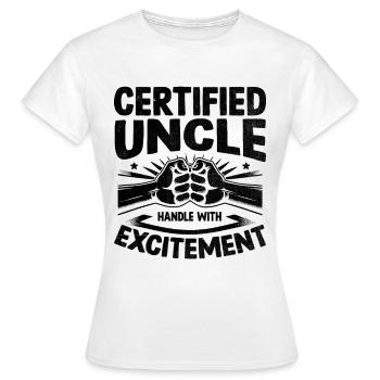 Zertifizierter Onkel Griff mit Begeisterung Familie Uncl - Frauen T-Shirt - Weiß - Vorne - AI Model Female 172 dark (172cm)