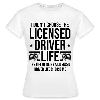 Je n’ai pas choisi le permis de conduire Conduire - T-shirt Femme - blanc - Devant - AI Model Female 172 dark (172cm)