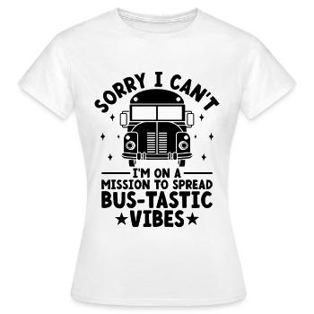 Désolé, je ne peux pas, je suis en mission pour propager - T-shirt Femme - blanc - Devant - AI Model Female 172 dark (172cm)