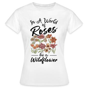 Fleurs sauvages Fleurs - T-shirt Femme - blanc - Devant - AI Model Female 172 dark (172cm)