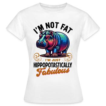 Nilpferd - Frauen T-Shirt - Weiß - Vorne - AI Model Female 172 dark (172cm)