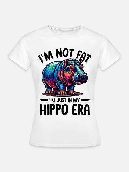 Nilpferd - Frauen T-Shirt - Weiß