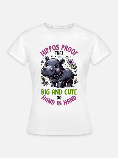 Nilpferd - Frauen T-Shirt - Weiß