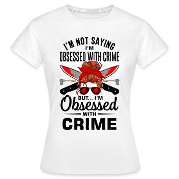 Crime Junkie Merch Crime Podcast True Crime Junkie - T-shirt Femme - blanc - Devant - AI Model Female 172 dark (172cm)