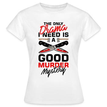 Crime Junkie Merch Crime Podcast True Crime Junkie - T-shirt Femme - blanc - Devant - AI Model Female 172 dark (172cm)