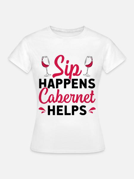 Wein Rotwein - Frauen T-Shirt - Weiß