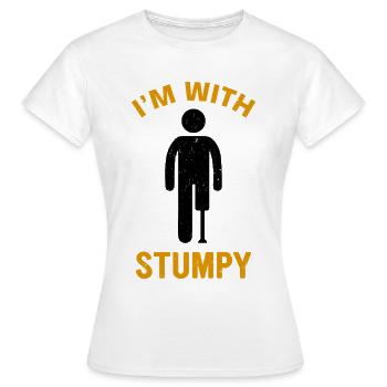 Leg prosthesis - Women's T-Shirt - white - Front - AI Model Female 172 dark (172cm)