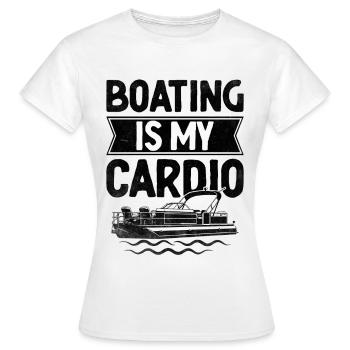 Bootfahren ist mein Cardio-Paddelboot - Frauen T-Shirt - Weiß - Vorne - AI Model Female 172 dark (172cm)