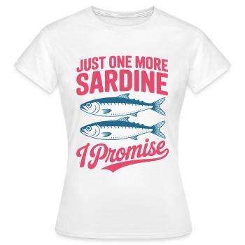 Fischkonserven Sardine - Frauen T-Shirt - Weiß - Vorne - AI Model Female 172 dark (172cm)