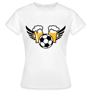 Fussball-Party 2 Mass Bier 01 3c - Frauen T-Shirt - Weiß - Vorne - AI Model Female 172 dark (172cm)