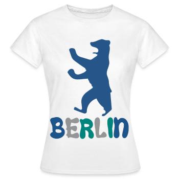Ours de Berlin et de Berlin - T-shirt Femme - blanc - Devant - AI Model Female 172 dark (172cm)