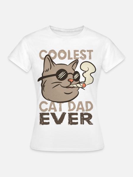 Katzenpapa - Frauen T-Shirt - Weiß