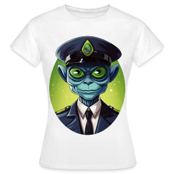 Flic extraterrestre - T-shirt Femme - blanc - Devant - AI Model Female 172 dark (172cm)