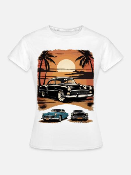 Classic Cars 1950 - Frauen T-Shirt - Weiß