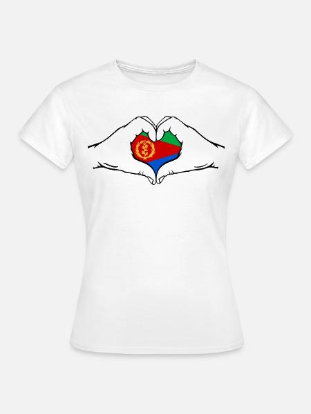 Eritrea Herzform - Frauen T-Shirt - Weiß