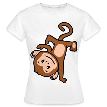Hiphop-Affe - Frauen T-Shirt - Weiß - Vorne - AI Model Female 172 dark (172cm)
