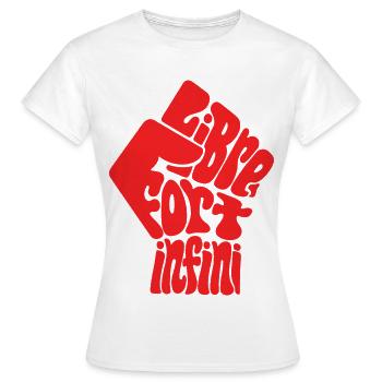 LIBRE FORT hom - let's talk - T-shirt Femme - blanc - Devant - AI Model Female 172 dark (172cm)