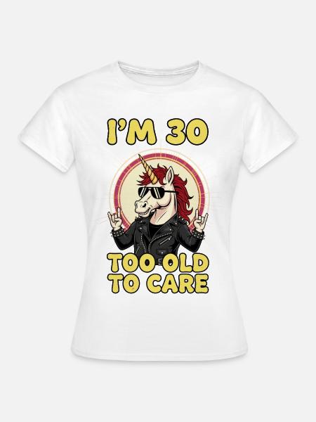 30 Jahre Einhorn Glitzer Spruch 30. Geburtstag - Frauen T-Shirt - Weiß
