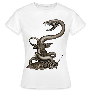 BUG #12 - dark hell - T-shirt Femme - blanc - Devant - AI Model Female 172 dark (172cm)