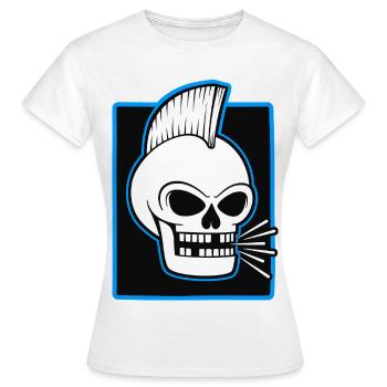 Skull Mohawk Punk-Grafik - Frauen T-Shirt - Weiß - Vorne - AI Model Female 172 dark (172cm)