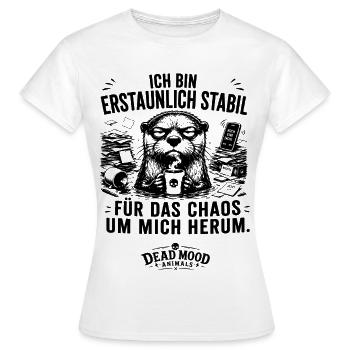 Lustiger Otter | Büro Humor, Sarkasmus  - Frauen T-Shirt - Weiß - Vorne - AI Model Female 172 dark (172cm)