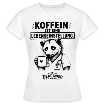 Lustiger Kaffee Spruch Medizin Humor Geschenk  - Frauen T-Shirt - Weiß - Vorne - AI Model Female 172 dark (172cm)
