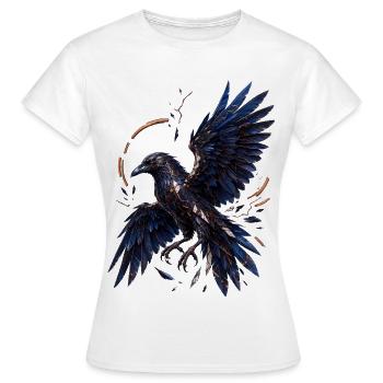 Raven mosaïque nocturne - T-shirt Femme - blanc - Devant - AI Model Female 172 dark (172cm)