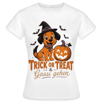 Halloween Kürbis-Gang - Frauen T-Shirt - Weiß - Vorne - AI Model Female 172 dark (172cm)