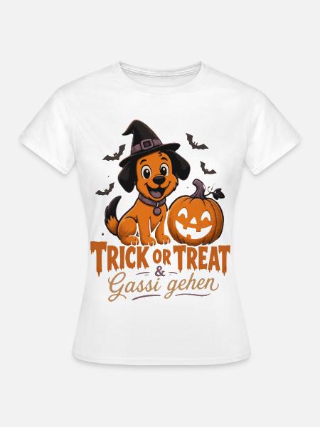 Halloween Kürbis-Gang - Frauen T-Shirt - Weiß