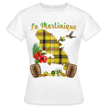 Martinique Rhum Blanc Et Vacances - T-shirt Femme - blanc - Devant - AI Model Female 172 dark (172cm)