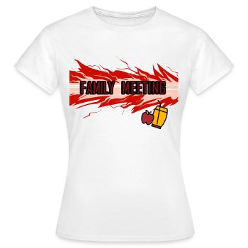 FAMILY MEETING - Women's T-Shirt - white - Front - AI Model Female 172 dark (172cm)