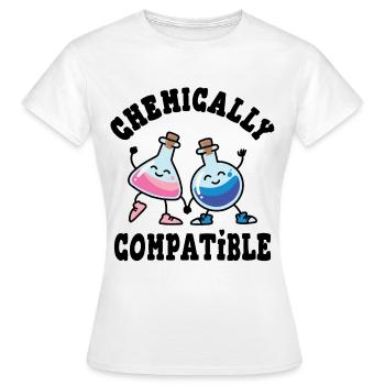 Fiole en verre chimique chimiquement compatible - T-shirt Femme - blanc - Devant - AI Model Female 172 dark (172cm)