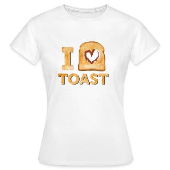 J'adore les toasts, les amateurs de toasts, les cadeaux - T-shirt Femme - blanc - Devant - AI Model Female 172 dark (172cm)