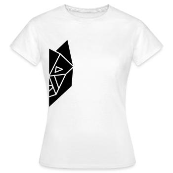 wolf half face2 - Frauen T-Shirt - Weiß - Vorne - AI Model Female 172 dark (172cm)