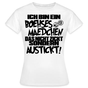 Ich bin ein Boehses Maedchen ... - Frauen T-Shirt - Weiß - Vorne - AI Model Female 172 dark (172cm)