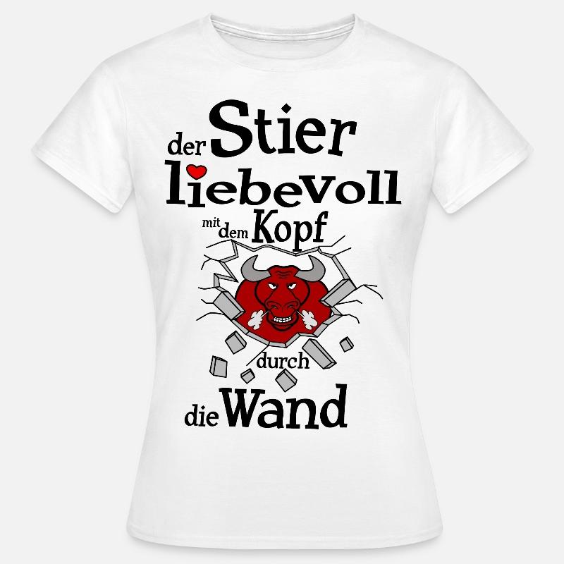 Sternzeichen Stier - Frauen T-Shirt - Weiß