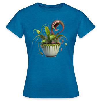 Morts-vivants verts - T-shirt Femme - bleu saphir antique chiné - Devant - AI Model Female 172 dark (172cm)