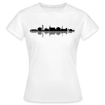 Skyline Cottbus - Frauen T-Shirt - Weiß - Vorne - AI Model Female 172 dark (172cm)
