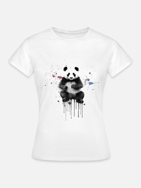 cute panda graffiti - Women's T-Shirt - white