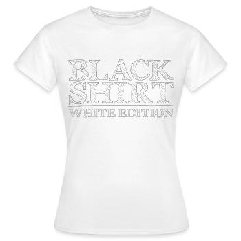 Black Shirt White Edition - Frauen T-Shirt - Weiß - Vorne - AI Model Female 172 dark (172cm)