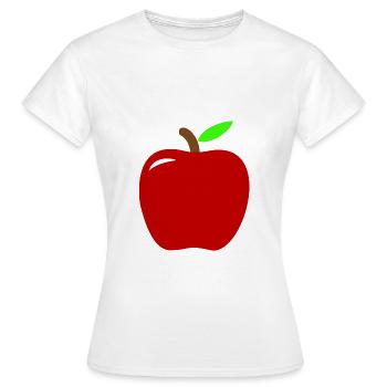 pomme - T-shirt Femme - blanc - Devant - AI Model Female 172 dark (172cm)