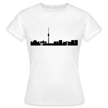 Berlin Skyline - T-shirt Femme - blanc - Devant - AI Model Female 172 dark (172cm)