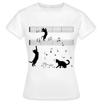 Cat Graphic Cat Owner Cat Trainer Cat Lover Animal - Frauen T-Shirt - Weiß - Vorne - AI Model Female 172 dark (172cm)
