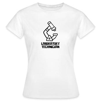 Labortechniker - Mikroskop - Frauen T-Shirt - Weiß - Vorne - AI Model Female 172 dark (172cm)