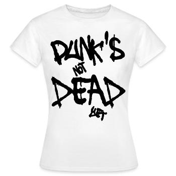 Punk is not dead yet - Women's T-Shirt - white - Front - AI Model Female 172 dark (172cm)