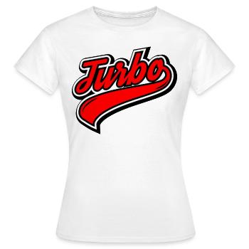 Turbo - T-shirt Femme - blanc - Devant - AI Model Female 172 dark (172cm)